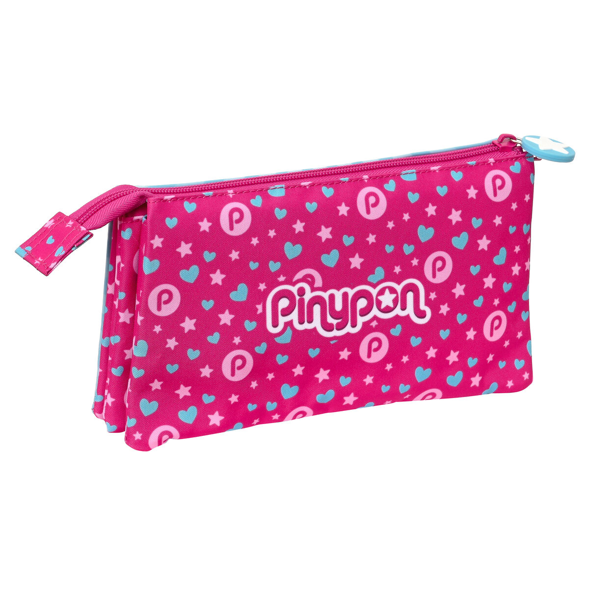 Dobbelbag Pinypon Blå Rosa 22 x 12 x 3 cm